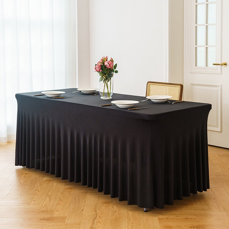 Stretch Spandex Table Cloth Rectangular, Fitted Table Cover for Weddings Parties Banquets Hotel Event Decoration - Image 7