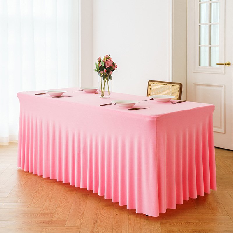 Stretch Spandex Table Cloth Rectangular, Fitted Table Cover for Weddings Parties Banquets Hotel Event Decoration - Image 4