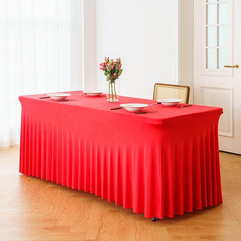 Stretch Spandex Table Cloth Rectangular, Fitted Table Cover for Weddings Parties Banquets Hotel Event Decoration - Image 5