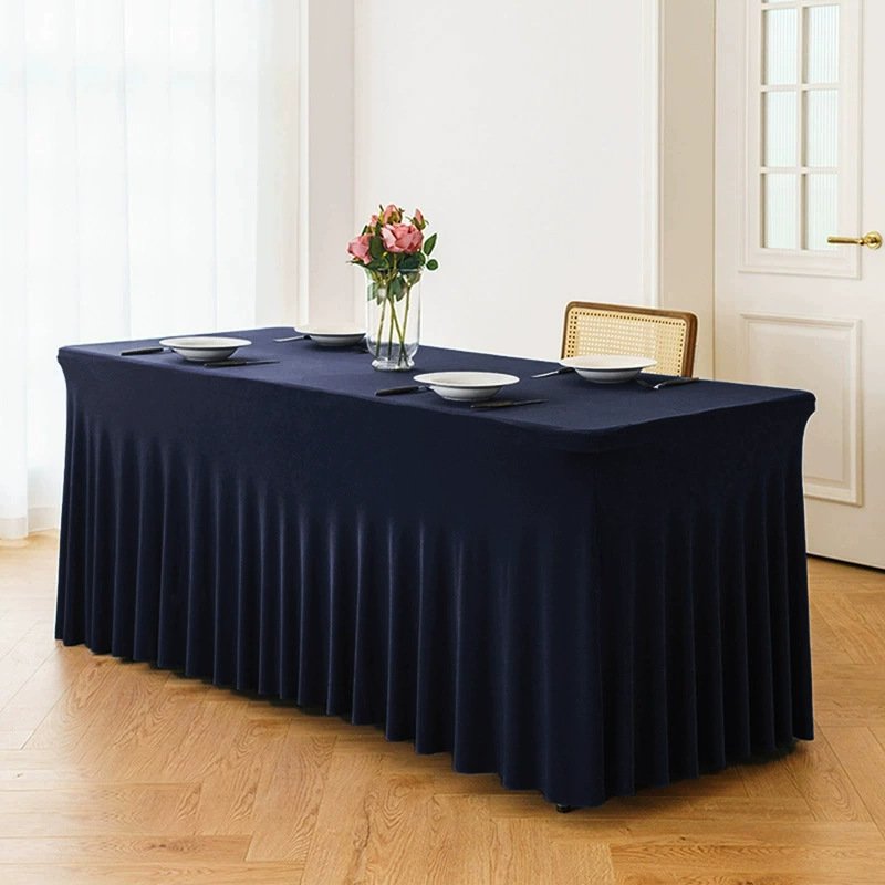 Stretch Spandex Table Cloth Rectangular, Fitted Table Cover for Weddings Parties Banquets Hotel Event Decoration - Image 2