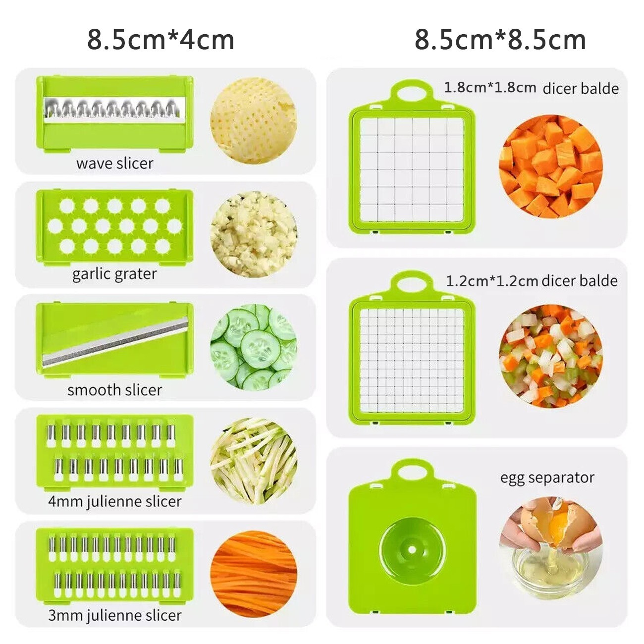 07880990-2162-4c69-953c-ab853afcd779.jpg Nice Smart 15TLG Dicer Vegetable Slicer Shredder Manual Onion Chopper - Image 10