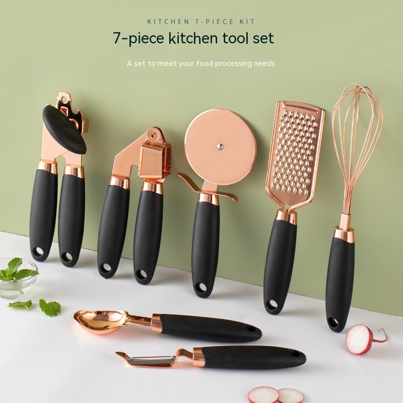 09406359-81ff-4845-a4da-493c3296c81b.jpg Kitchen Household Peeler Gadget Copper Plating Set - Image 3