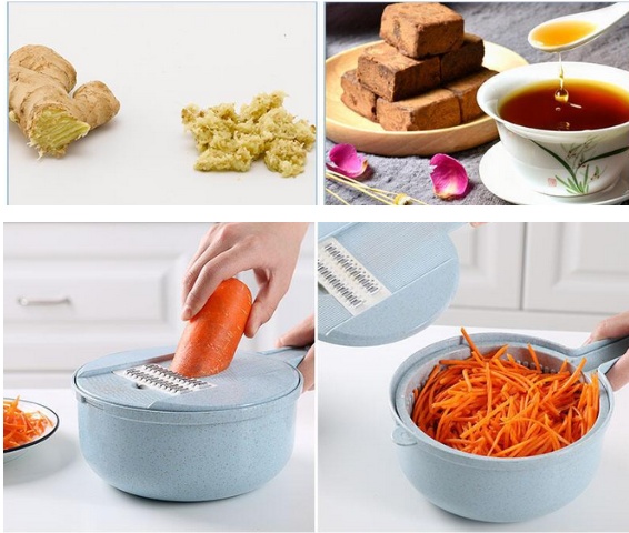 138730797149.jpg 8 In 1 Mandoline Slicer Vegetable Slicer Potato Peeler Carrot Onion Grater With Strainer Vegetable Cutter Kitchen Accessories - Image 4
