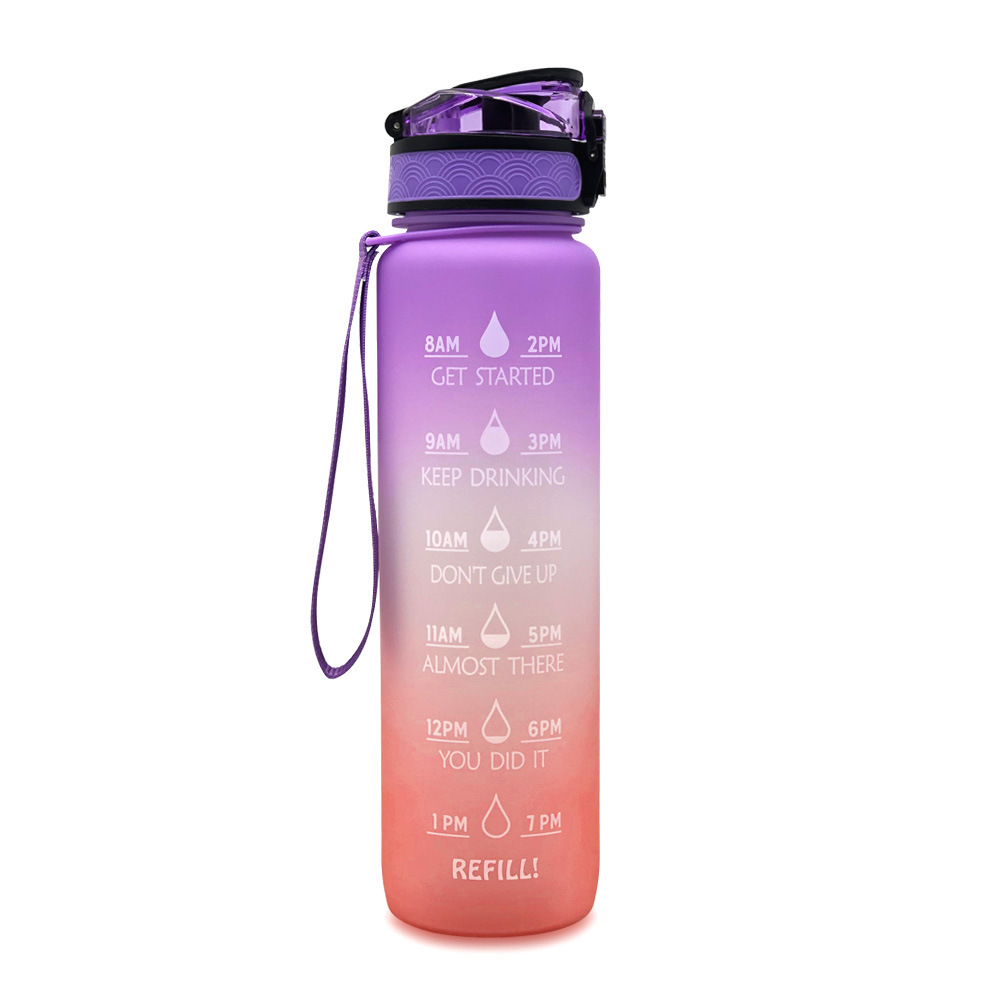 1619059110098.jpg 1L Tritan Water Bottle With Time Marker Bounce Cover Motivational Water Bottle Cycling Leakproof Cup For Sports Fitness Bottles - Image 10