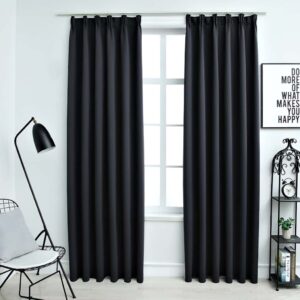 blackout curtains with hooks, 2 pieces. blackout curtains