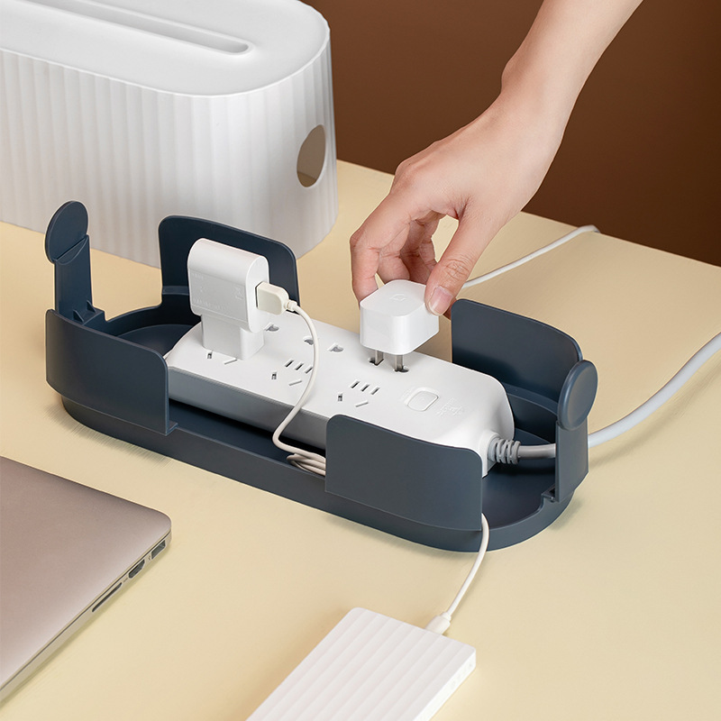 1dacba6a-435b-42c0-a1bf-605f0bfc2abd.jpg Power Strip Wire Case Cable Storage Box Anti Dust Charger Socket Organizer Network Line Storage Bin Charger Wire Management - Image 2