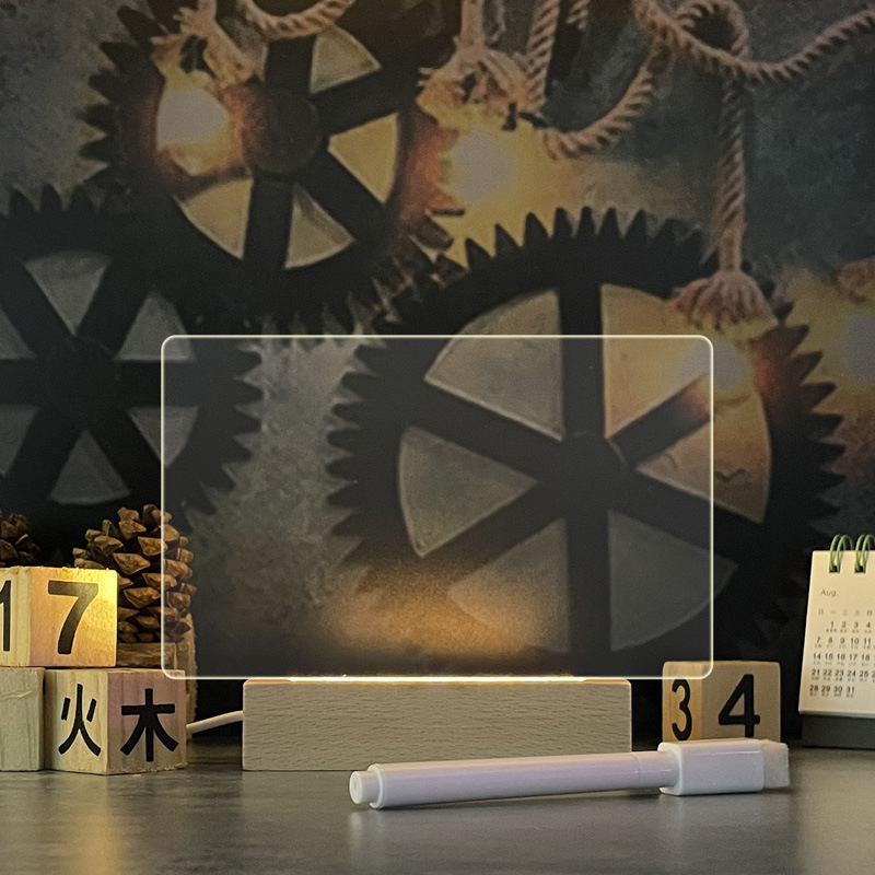 1e288b3c-b238-47f1-8087-ca3ae2d92709.jpg Creative Note Board Creative Led Night Light USB Message Board Holiday Light With Pen Gift For Children Girlfriend Decoration Night Lamp - Image 2