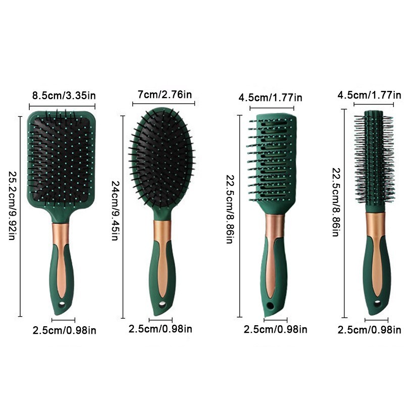 35fa9fa6-61d0-4682-b2d8-a05e24ac3fa2.jpg 4pcs Hair Brush Set For Women Professional Salon Hairbrush Comb Hairbrush Massage - Image 3