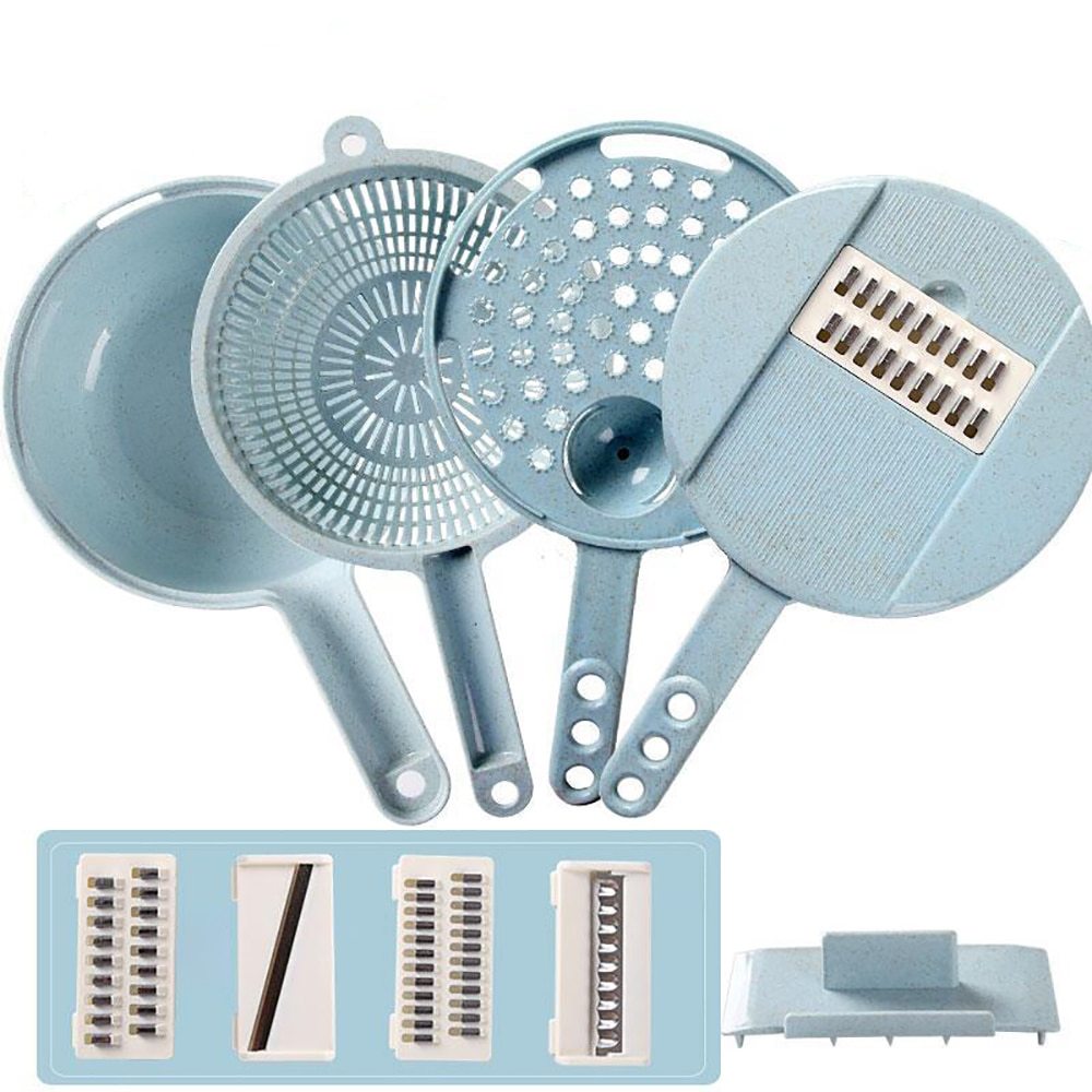 433801222887.jpg 8 In 1 Mandoline Slicer Vegetable Slicer Potato Peeler Carrot Onion Grater With Strainer Vegetable Cutter Kitchen Accessories - Image 6