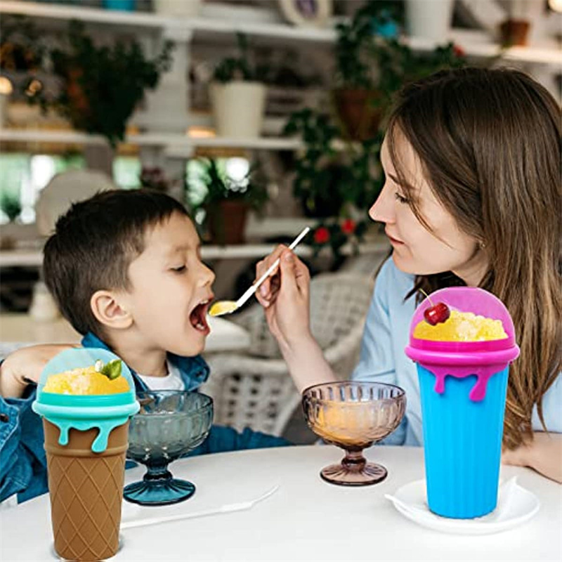4b2cb4b4-81ae-4cea-b23f-98cbe0aaa6b1.jpg 500ml Large Capacity Slushy Cup Summer Squeeze Homemade Juice Water Bottle Quick-Frozen Smoothie Sand Cup Pinch Fast Cooling Magic Ice Cream Slushy Maker Beker Kitchen Gadgets - Image 5
