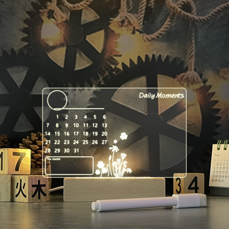 52ea8395-6273-4831-9c10-07db00999c43.jpg Creative Note Board Creative Led Night Light USB Message Board Holiday Light With Pen Gift For Children Girlfriend Decoration Night Lamp - Image 3