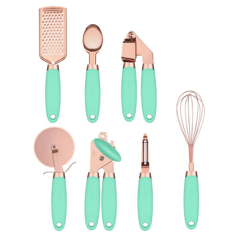 6c187c26-e241-4e86-b0bd-6df4013eb00d.jpg Kitchen Household Peeler Gadget Copper Plating Set - Image 2