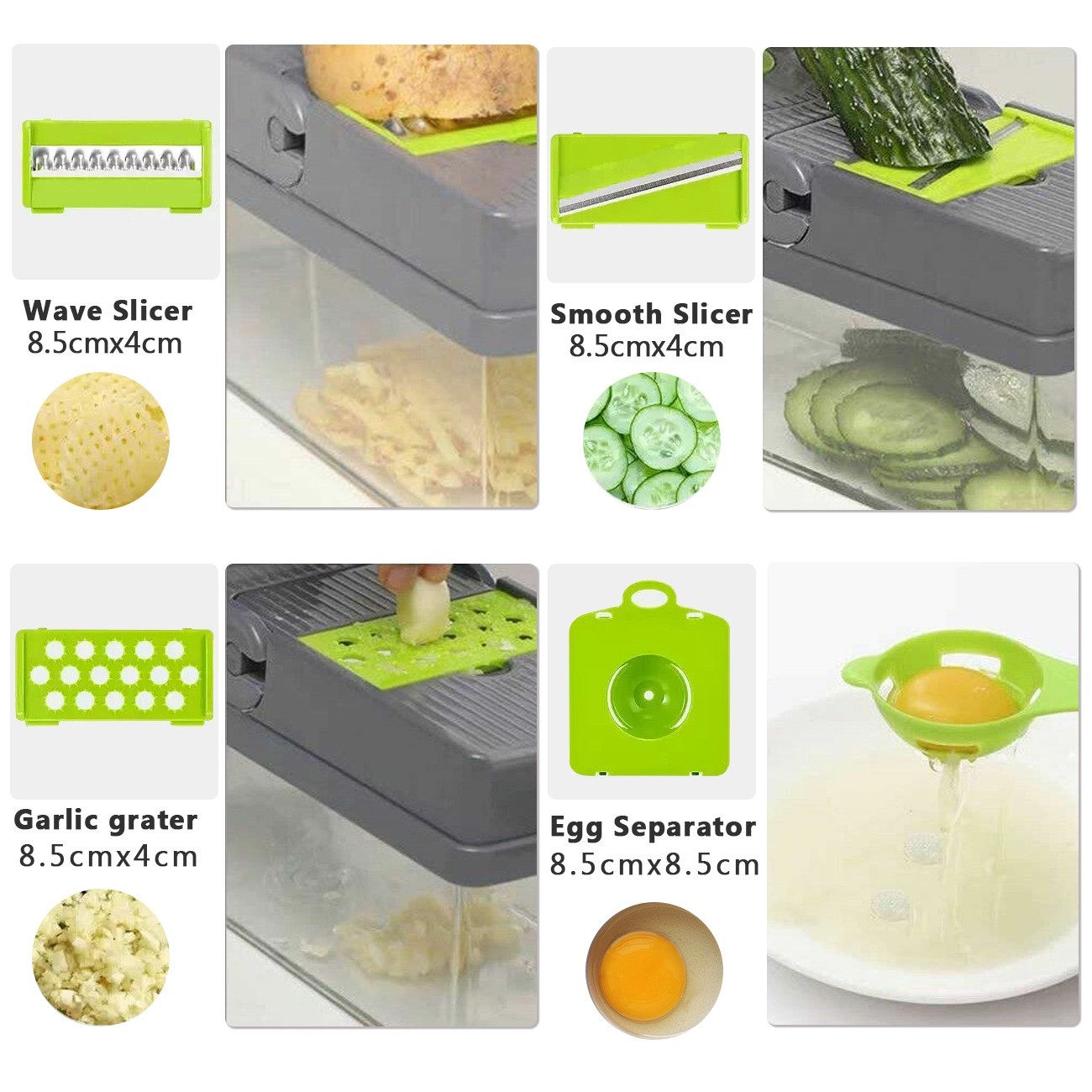 7a55cdca-6621-46f5-b0f2-795a68dd7ead.jpg Nice Smart 15TLG Dicer Vegetable Slicer Shredder Manual Onion Chopper - Image 6