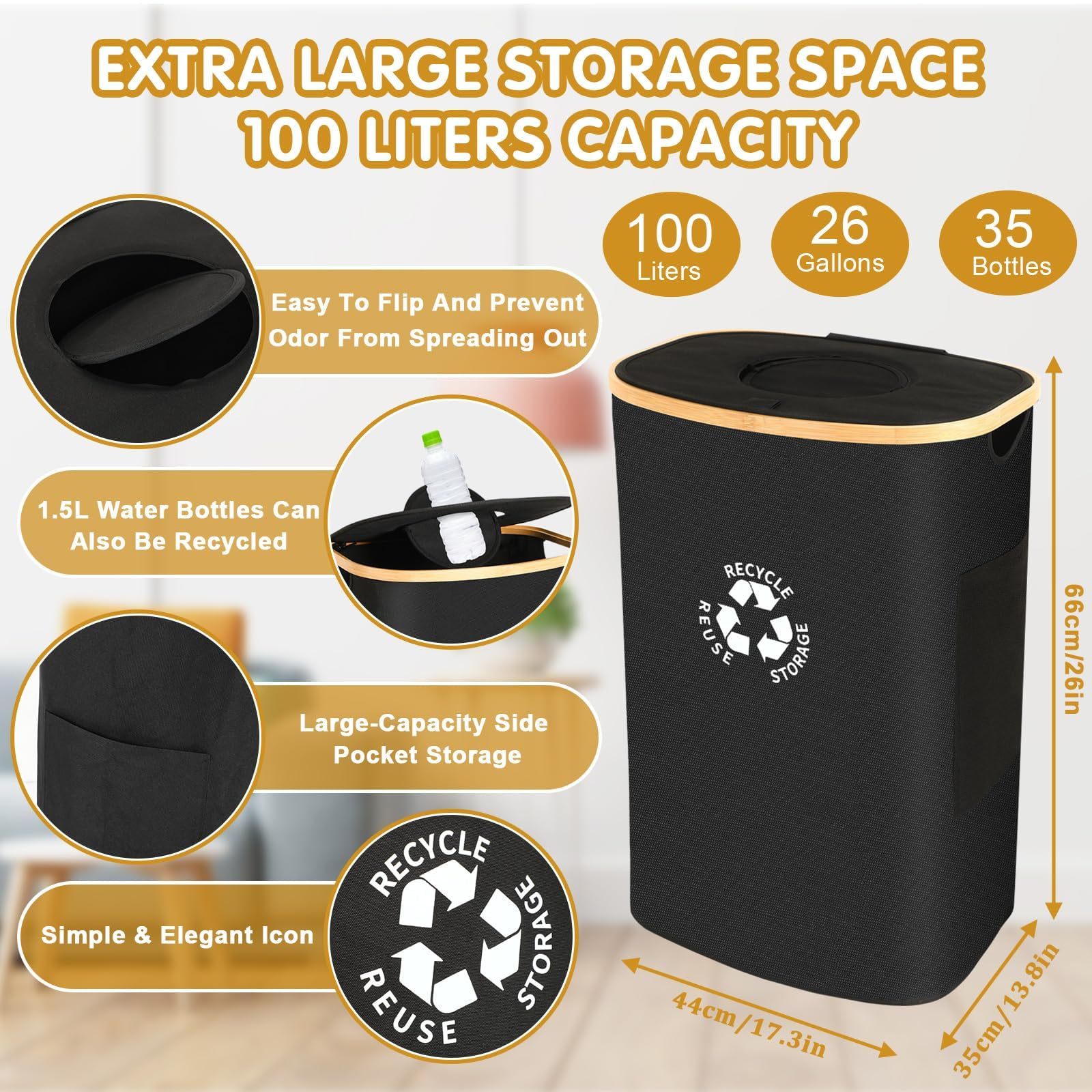 86ba5805-175f-43bb-aae5-3ea2f8fec018.jpg Storage Bottle Container With Lid, Storage Bottle Storage Recycling Container Kitchen Storage Bottle Storage Large Capacity,442-6786-MG - Image 4
