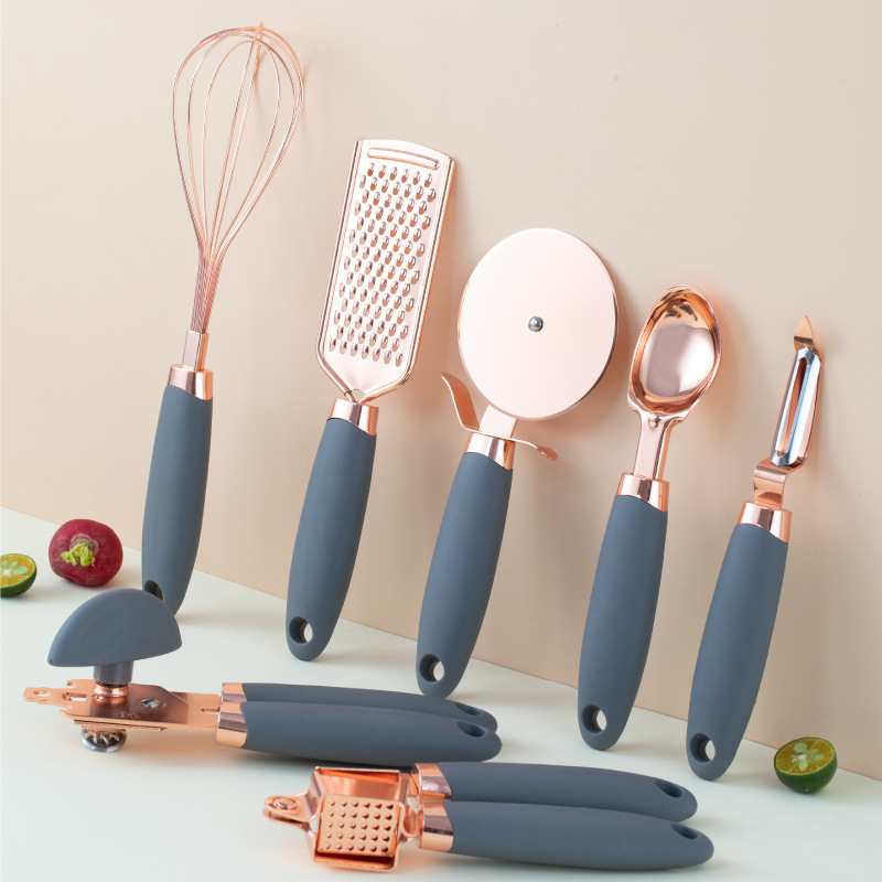 8ef58173-e0eb-4d5e-b242-6065cd2a71e5.jpg Kitchen Household Peeler Gadget Copper Plating Set - Image 4