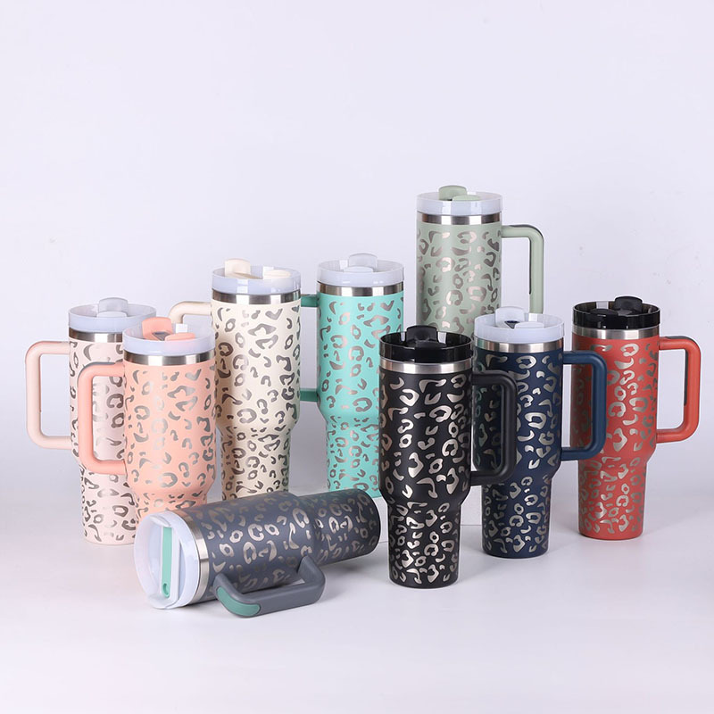 a7218068-4471-4f7c-b23d-0b20c9b4b83c.jpg 40 Oz Tumbler With Handle Straw Insulated, Stainless Steel Spill Proof Vacuum Coffee Cup Tumbler With Lid Tapered Mug Gifts For Valentine Lover Suitable For Car Gym Office Travel - Image 7
