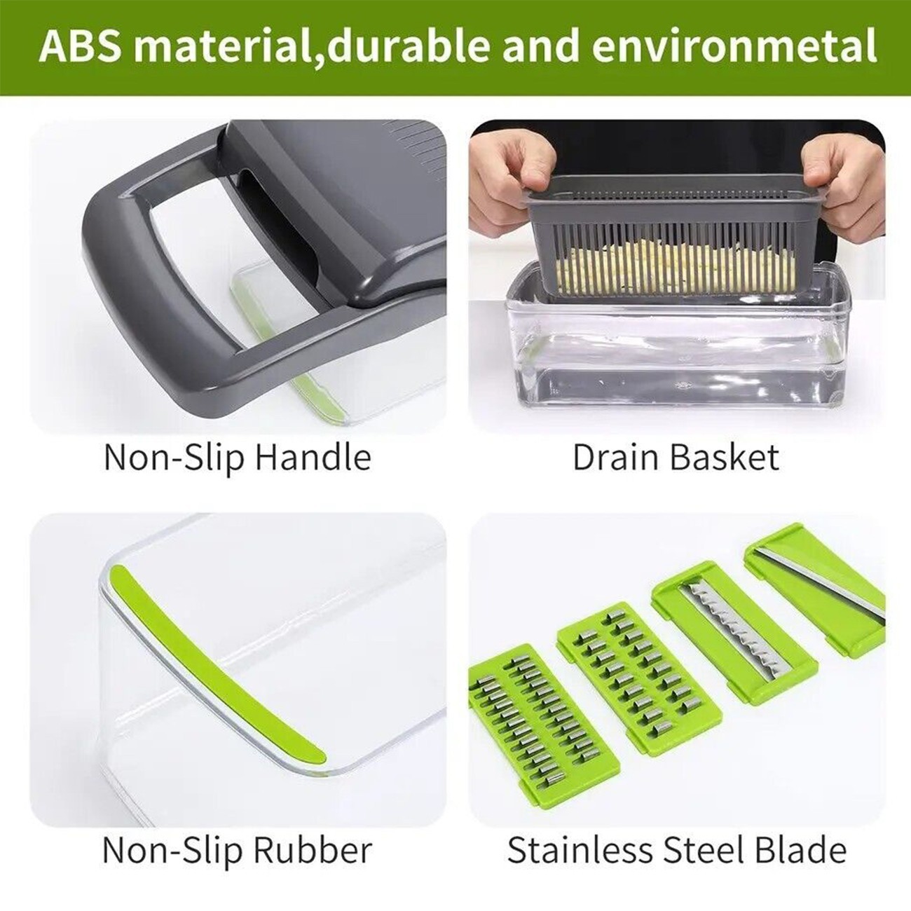 b7bc6314-34a5-4657-9165-2003339b71ae.jpg Nice Smart 15TLG Dicer Vegetable Slicer Shredder Manual Onion Chopper - Image 9