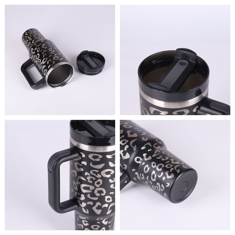 c42df6b0-7b94-42b9-b10b-6b007b541621.jpg 40 Oz Tumbler With Handle Straw Insulated, Stainless Steel Spill Proof Vacuum Coffee Cup Tumbler With Lid Tapered Mug Gifts For Valentine Lover Suitable For Car Gym Office Travel - Image 3