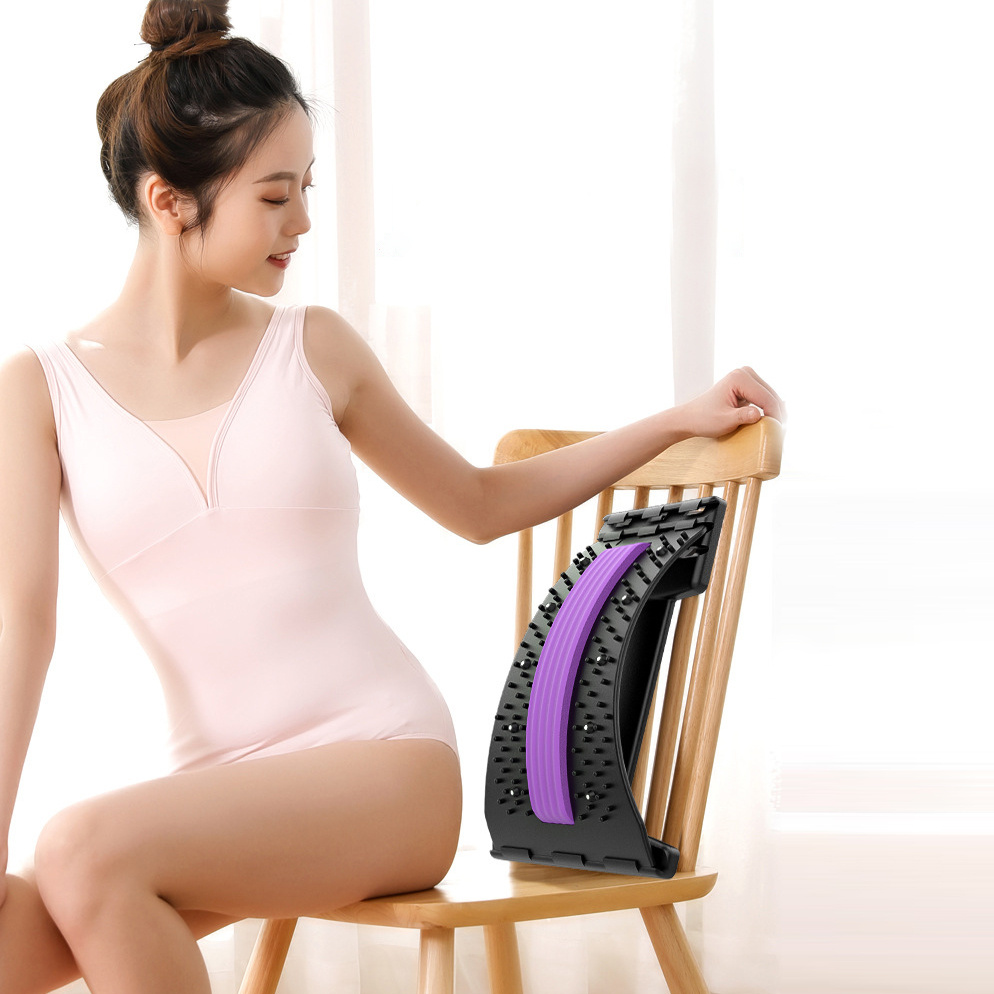 d2a17b33-5a20-48a9-898e-899c176d6421.jpg Back Stretcher Adjustable Back Cracker Massage Waist Neck Fitness Lumbar Cervical Spine Support Pain Relief - Image 6