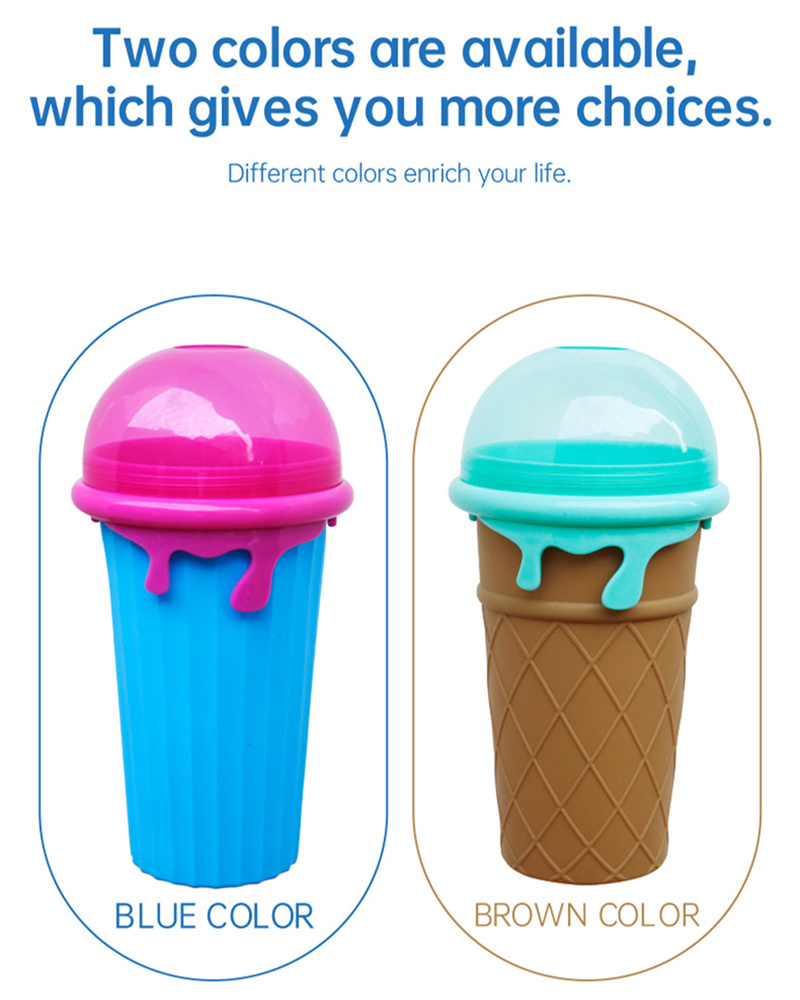 df23e151-8fd3-41e3-856c-df3ef3a8153f.jpg 500ml Large Capacity Slushy Cup Summer Squeeze Homemade Juice Water Bottle Quick-Frozen Smoothie Sand Cup Pinch Fast Cooling Magic Ice Cream Slushy Maker Beker Kitchen Gadgets - Image 6