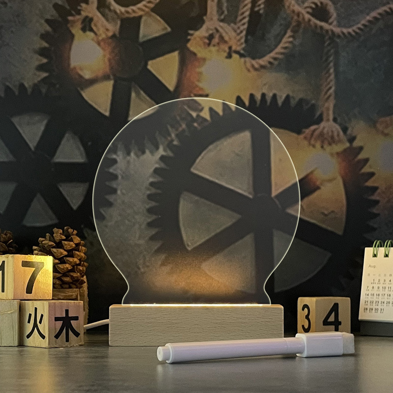 eaa13912-ef39-4d6c-a9f4-79b7242f01e5.jpg Creative Note Board Creative Led Night Light USB Message Board Holiday Light With Pen Gift For Children Girlfriend Decoration Night Lamp - Image 4